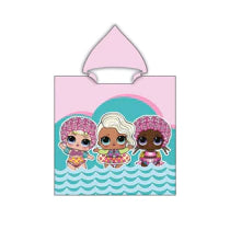 Serviette de plage poncho Poupée LOL Surprise des 3ans