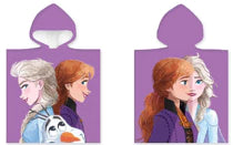 Disney la reine des neige Serviette de plage poncho violet des 3ans