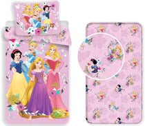 -Disney Couvre-lit et drap en caoutchouc Princesses 1 personne