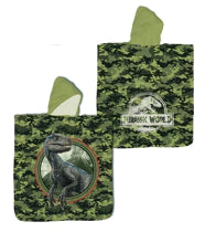 Serviette de plage Jurassic World poncho des 3ans