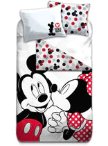 Disney Minnie, Mickey Couvre lit love 1 personne