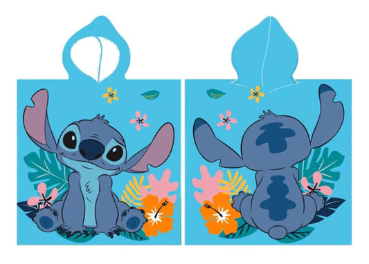 poncho de serviette de plage lilo et stitch des 3ans