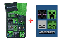 Minecraft couvre-lit et Couverture polaire ensemble 1 personne