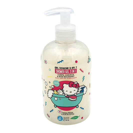 Gel douche 3 en 1 : - 500 ml Hello Kitty