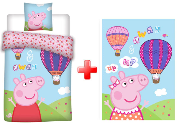 Housse de literie pour enfants Peppa Pig 1 personne