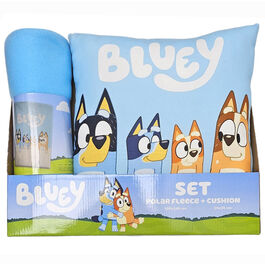 Ensemble couverture polaire Bluey + coussin