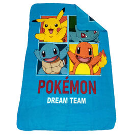 Ensemble couverture polaire Pokémon + coussin