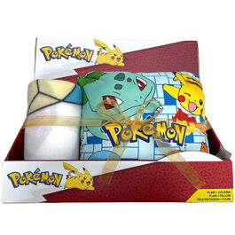 Ensemble couverture polaire Pokémon + coussin