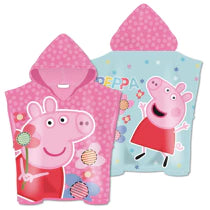 Serviette de plage poncho Peppa Pig des 3ans