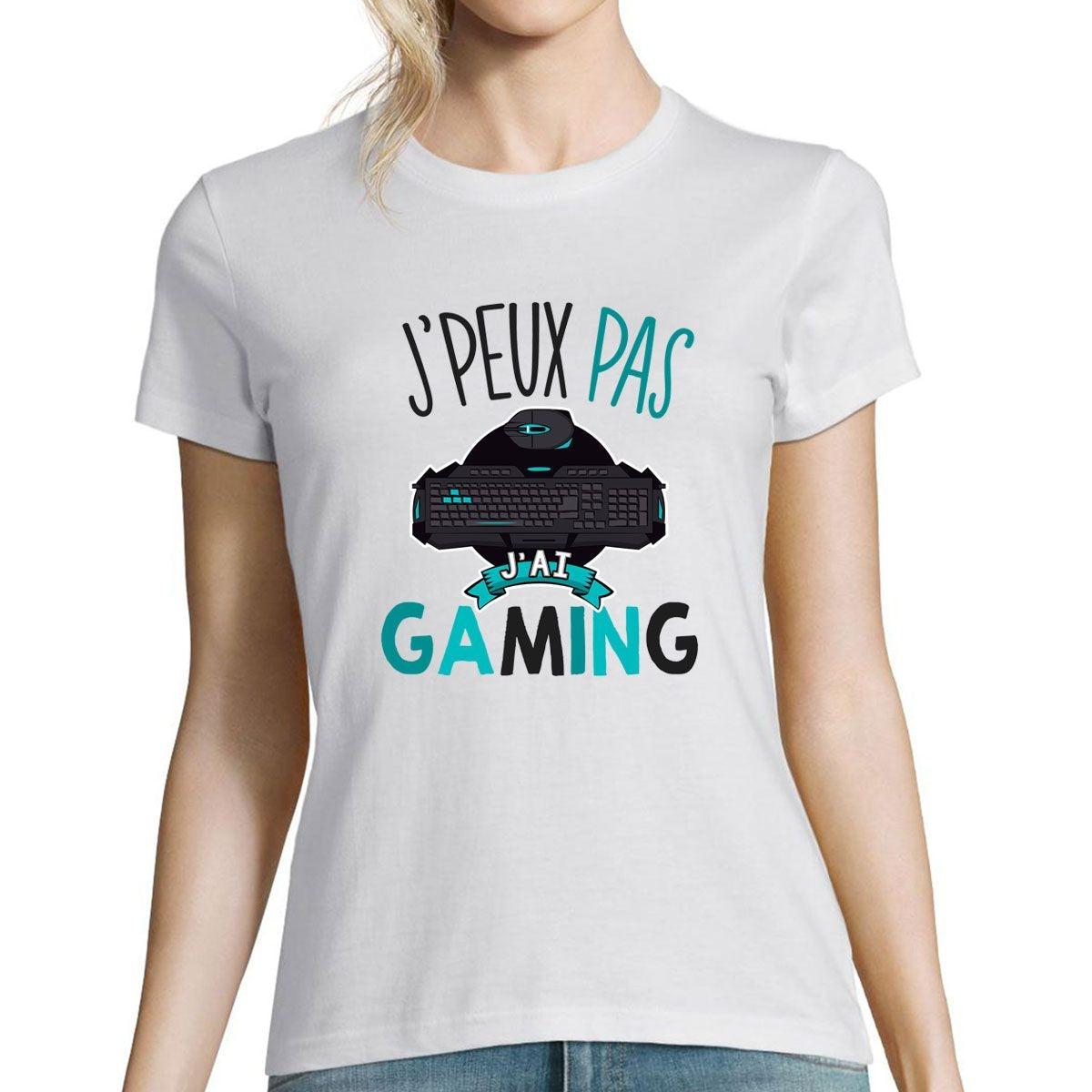 T-shirt femme Je peux pas j'ai gaming